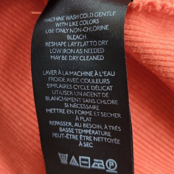 Anthropologie Maeve Ribbed Mock Neck Blair Baby Tee Burnt Orange size S EUC - Picture 12 of 14